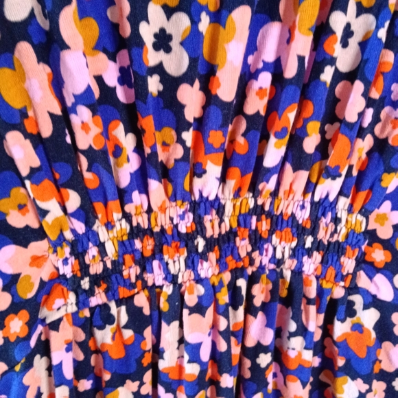 Boden Petite Jersey Floral A Line Dress Blue Size 6P - Picture 4 of 13